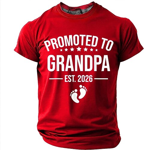 Herren Opa Lustiger Slang T Shirt Kurzarm T-Shirt 3D-Druck Rundhalsausschnitt Hemd Mode Täglich Täglich Straße Schwarz Rote Dunkelgrün Sommer Frühling Bekleidung S M L XL XXL XXXL