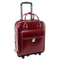 McKlein W Series Laptop Roller, Red Trimmed in Sand Leather (96496)