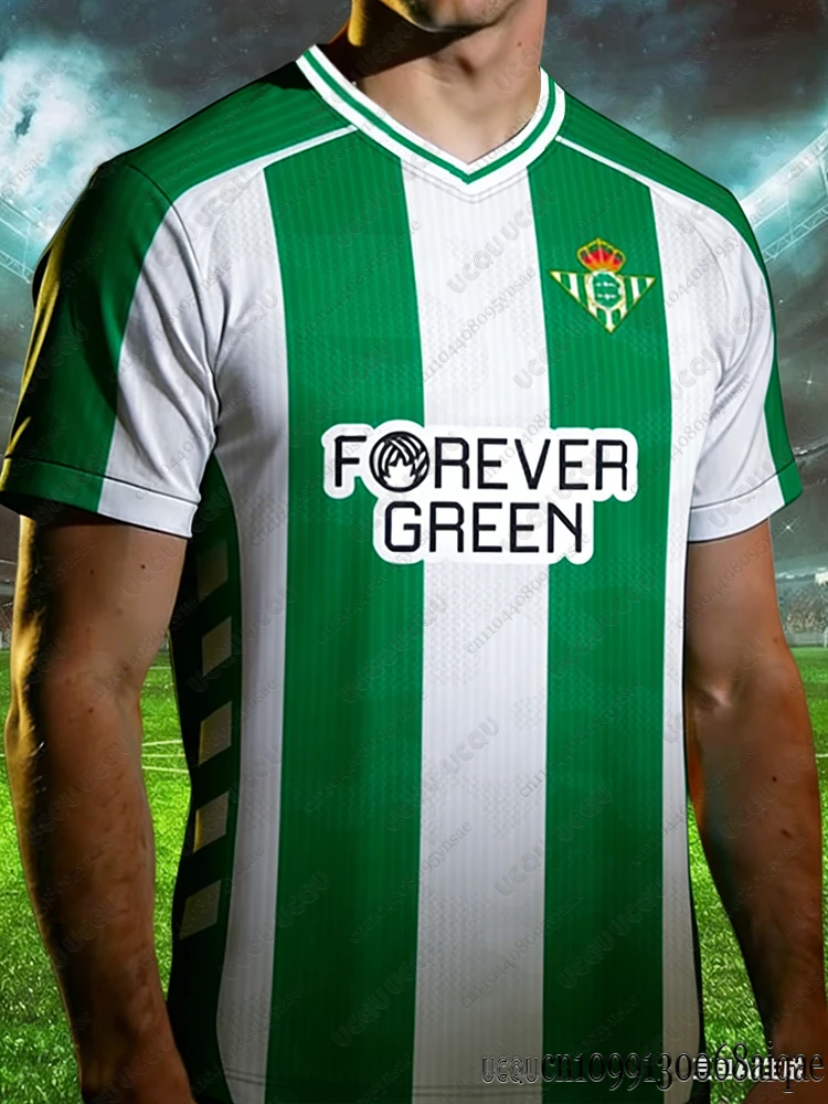 Soldes d'été : Maillots de football décontractés pour hommes et femmes, maillot de l'équipe de football Betis Deportivo 25-26 domicile et extérieur, uniforme d'équipe espagnol pour adultes et enfants