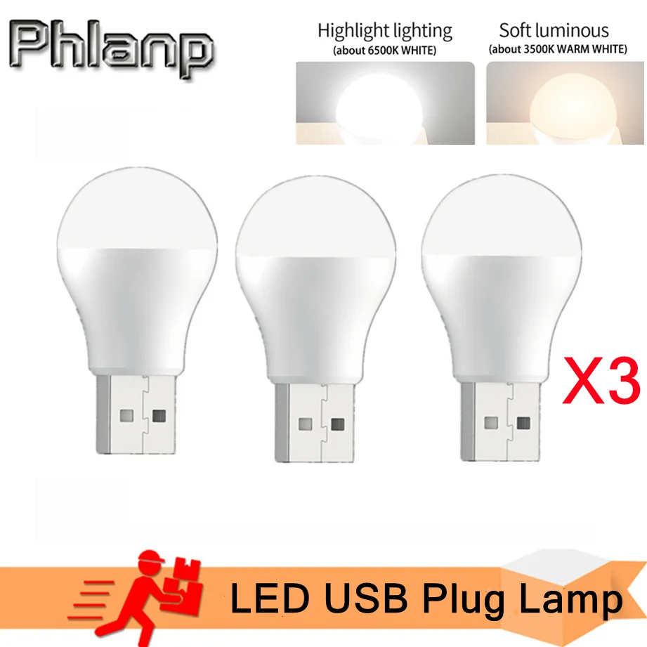 Phlanp USB LED lampe Usb Protection des yeux lampe de lecture lampe d'ordinateur lampe de lecture chargeur d'alimentation Mobile lampes de livre veilleuse
