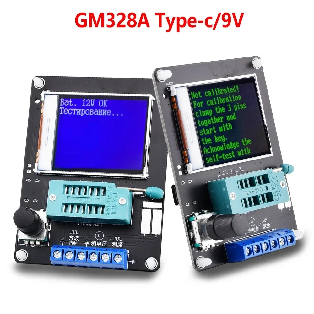 GM328A LCD Transistor Tester Diode Kapazität Spannung Frequenz Meter PWM Platz Welle Signal Generator Kondensator Leckage Tester Image
