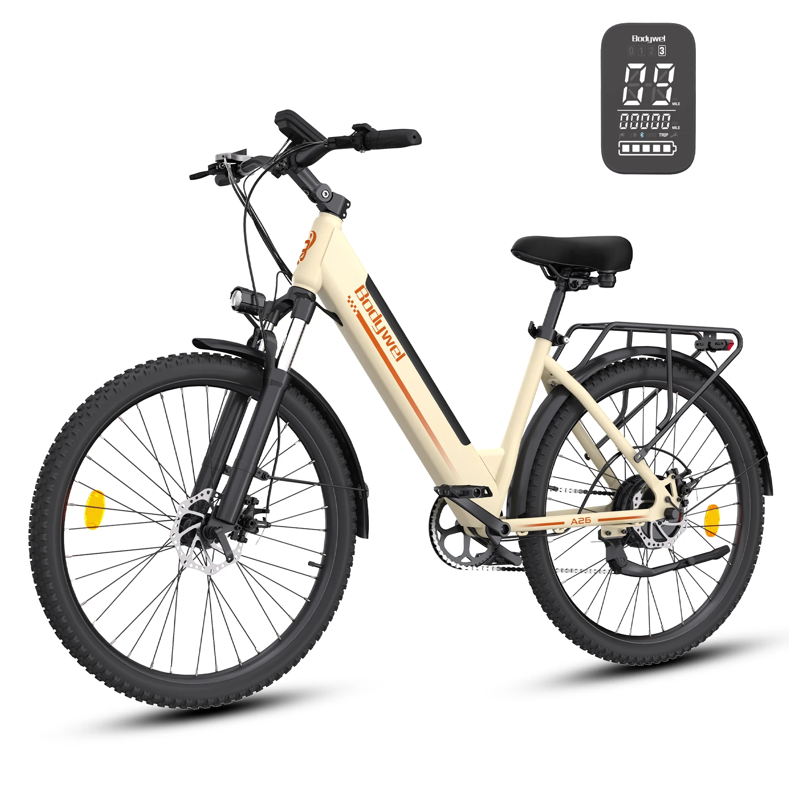 Bodywel A26 Elektrofahrrad für Erwachsene, 250W Motor, E-Bike, 36V13.5Ah Akku, Elektrofahrrad mit 26 Zoll Reifen, City-Commuter E-Bike Image