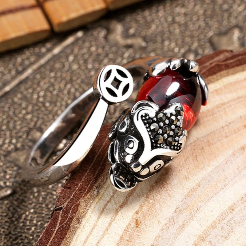 Ring aus 925er-Sterlingsilber, klassischer Ring für Männer und Frauen, Hochzeit, Verlobung, Schmuck, Accessoires, schöne Mode, hochwertiges Geschenk Image