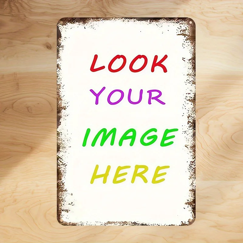 Individuelles Metallschild aus Eisen - Maßgeschneidertes Foto-/Textdesign, perfekt für Männerhöhle, Küche und Bar-Dekoration. | Ideales Geschenk zum Geburtstag Image