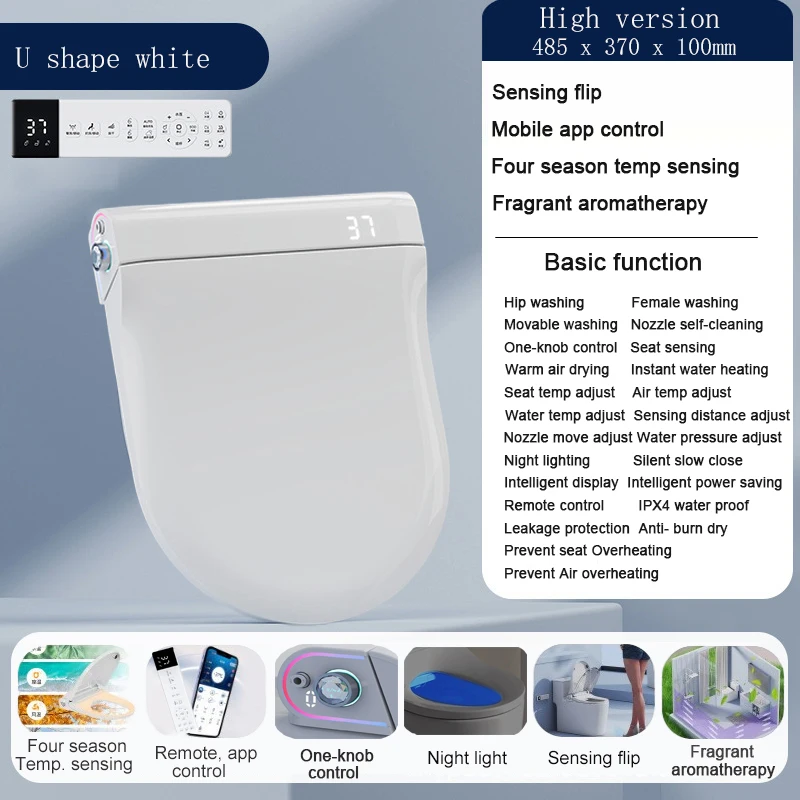 App-gesteuerte Intelligente Reinigungs-Smart-Toilette, Japanisches WC, Bidet-Toilette mit Auto-Sensor, Elektrischer Toilettendeckel