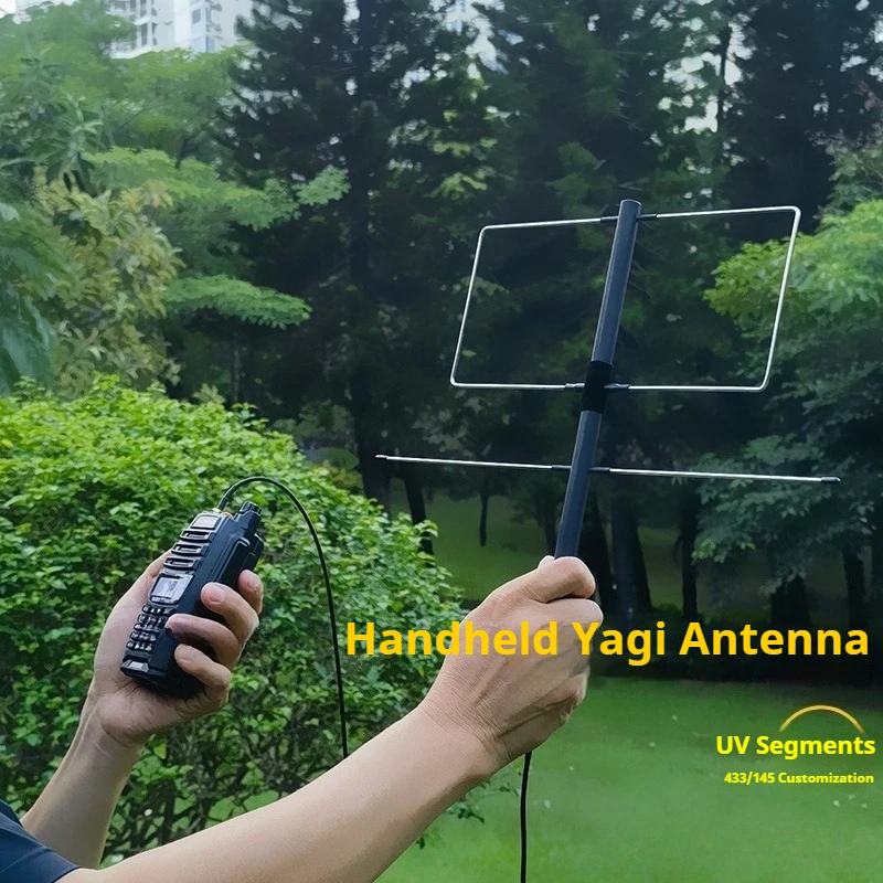 433 MHz Directional Handheld SDR Externe Yagi-Antenne Handradio Geeignet für Baofeng Walkie-Talkie UV-Band Extended Antenne Image