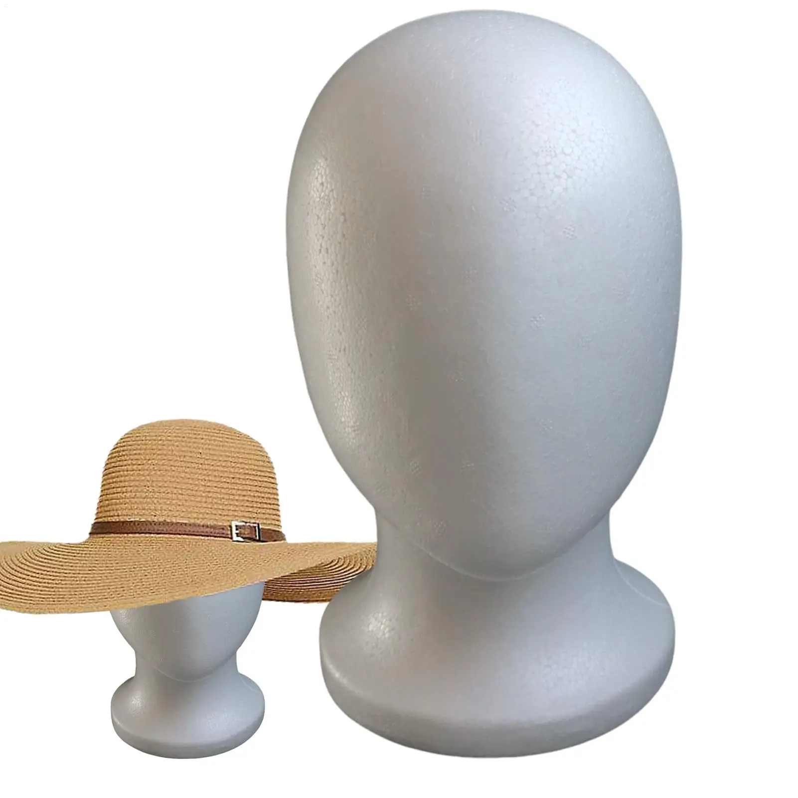 Espositore per parrucche in polistirolo senza volto, supporto per manichino in schiuma per cosmetici, ideale per viaggi, saloni, parrucche, modelli di cappelli