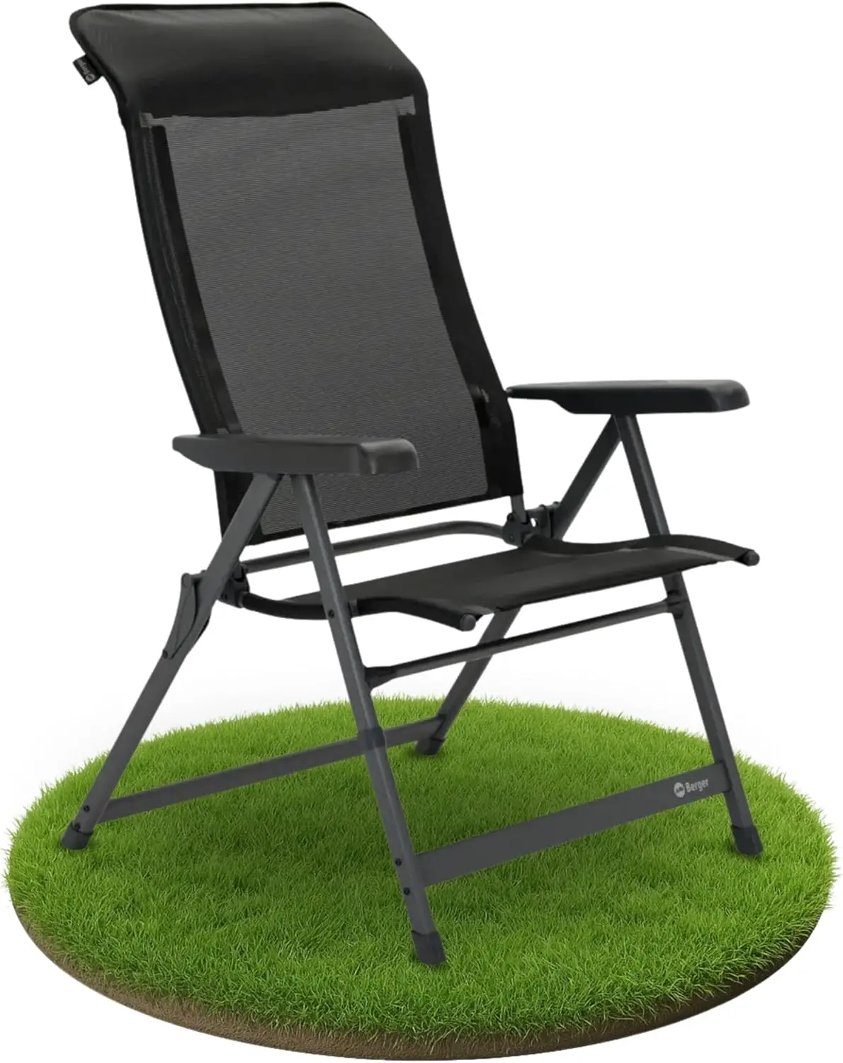 Iseo Luxus XL Klappsessel | Campingstuhl klappbar mit 7-fach verstellbarer Rückenlehne | Liegestuhl mit robustem Bezug