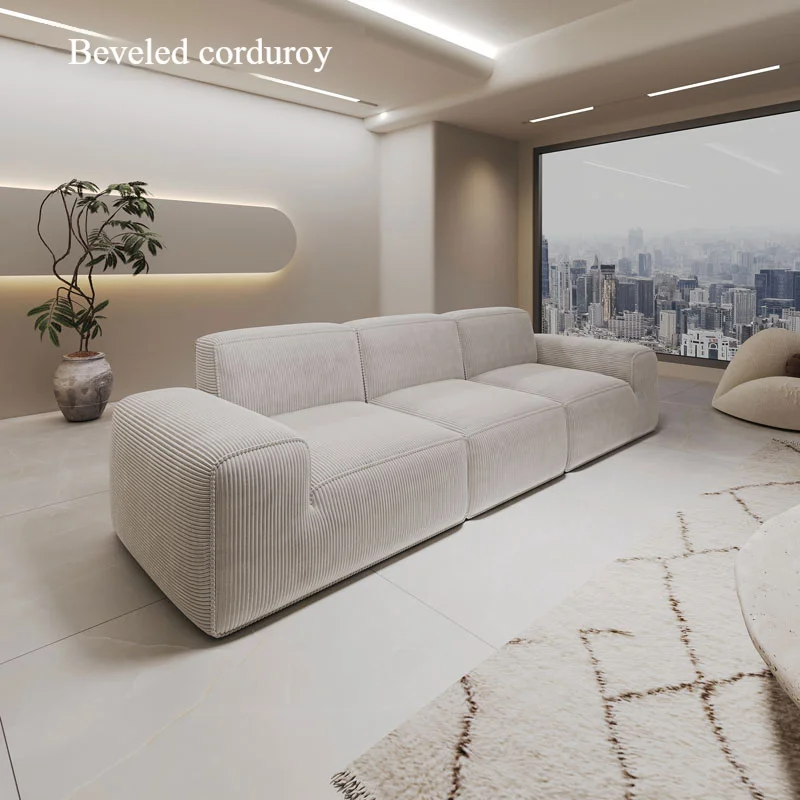 Modernes Luxus-Wohnzimmer-Sofa Sektional-Set Möbel L-Form 2-3-Sitzer Cord Kompression Knochenlos Neue Designs zum Verkauf