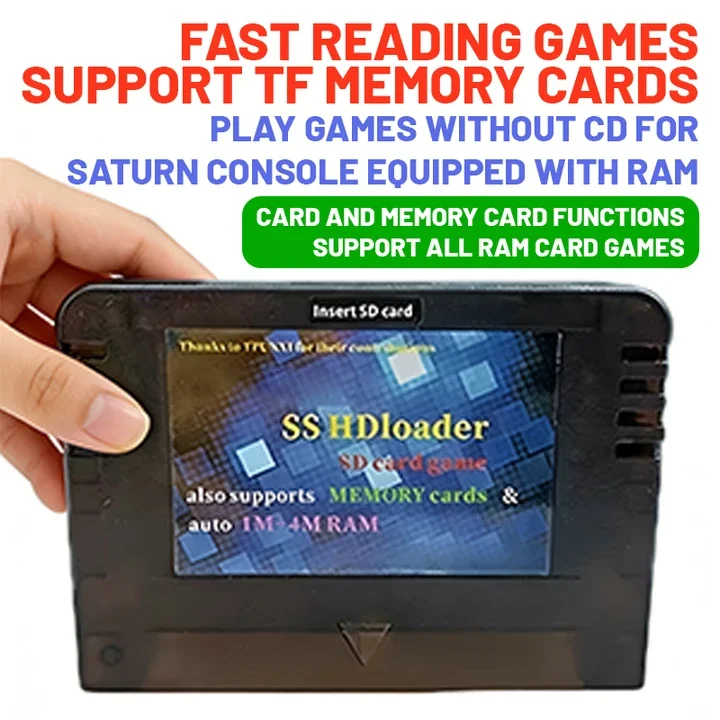 SAROO HD Loader (Englisches Menü) TF ISO Reader für SS Retro-Konsole Spielmod Rom-Load Gaming-Zubehör Datei-Leseadapter Image