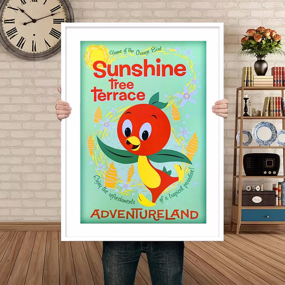 Disney Orange Bird Poster Disneyland Enchanted Tiki Room Adventureland Magic Kingdom Druck Leinwand Malerei Wandkunst Home Deco