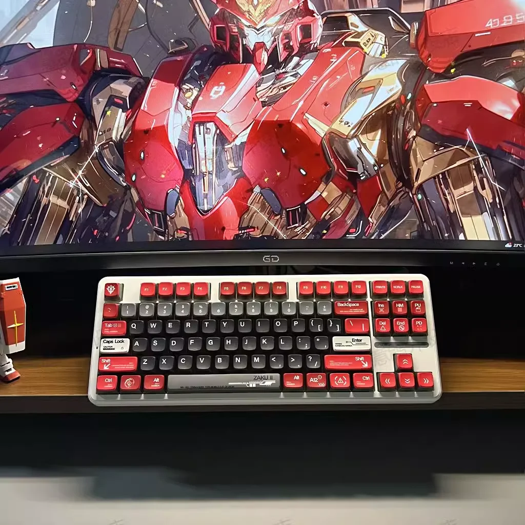 ZAKU-Tastenkappen, 120 Tasten, PBT-Material, MDA-Profil, seitlich beleuchtete DYE-SUB-Tastenkappe für MX Switch Wooting mechanische Tastatur Image