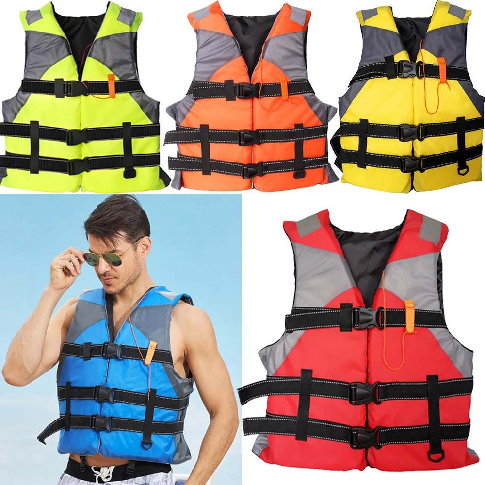 Schwimmweste für Erwachsene und Kinder, Auftriebshilfen für den Wassersport, geeignet zum Angeln, Segeln, Surfen, Bootfahren, Kajakfahren Image