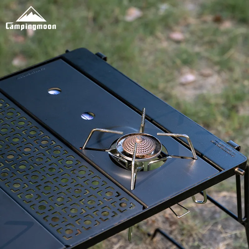 GT-12 Outdoor Camping Spinnenofen Halbeinheit mit Edelstahl-Gaskartuschenhalterung & Ofenschutz für IGT-Tisch Image