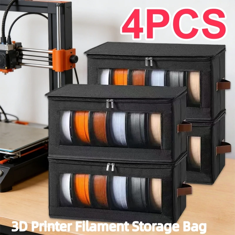 1/4 Stück 3D-Drucker Filament-Aufbewahrungstasche Filament-Aufbewahrungsbox 3D-Druck Zubehör Halterung für Zuhause Büro Werkstatt Image