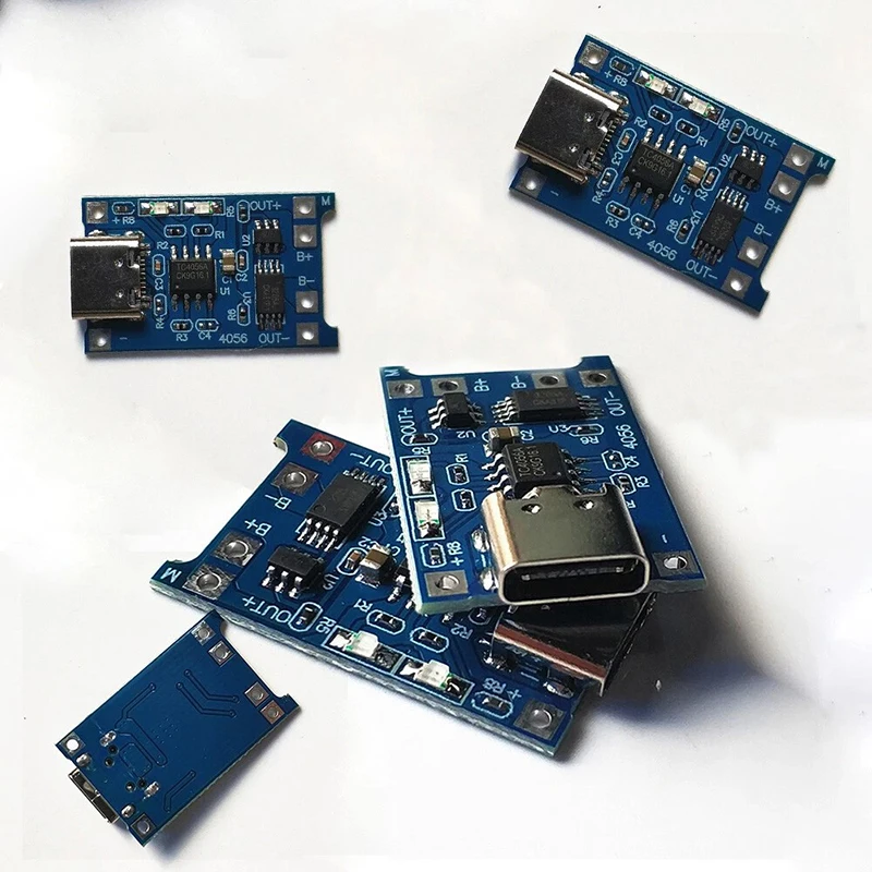 TP4056 5V 1A Typ-C/Micro/Mini USB 18650 Lithium-Akku Ladeboard Lademodul mit Schutzfunktion Doppelfunktionen 1A Li-Ionen Image