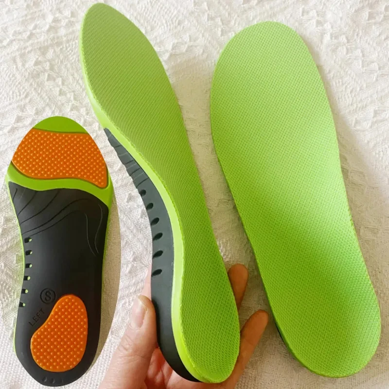 Orthopädische Einlegesohlen mit Gewölbestütze zur Plattfußkorrektur, Schmerzlinderung bei Plantarfasziitis, Komfort und Stoßdämpfung, Sport-Schuheinlagen Image