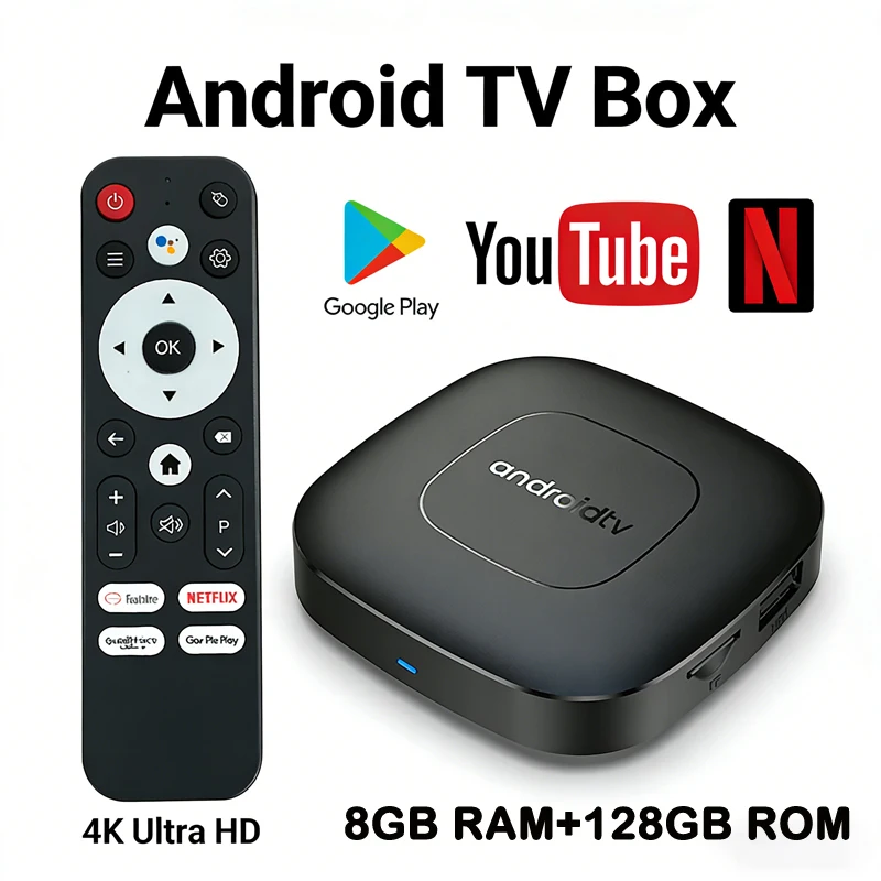 T1 Android 16 TV-Box Smart Allwinner H313 Google Assistant Netflix Streaming Bluetooth Media Player 2,4GHz&5GHz WLAN Set-Top-Box Image