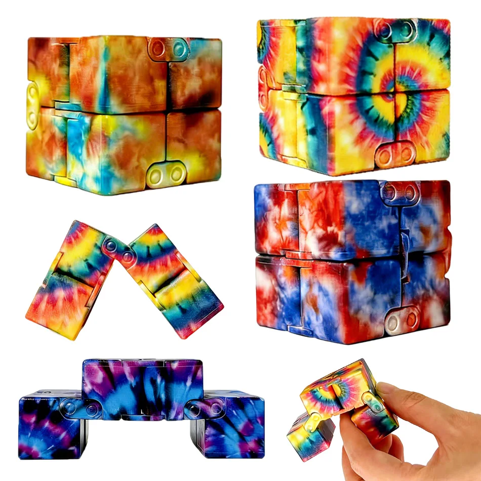 Magischer Infinity Cube Flip - Fingerspitzen-Spielzeug für ADHS, Angstzustände, Autismus, Hand-Fidget-Spielzeug, Antistress-Fingerspiel für Kinder Image
