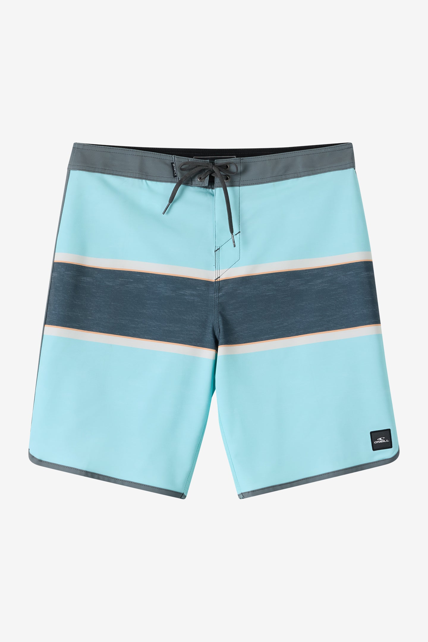 O'Neill Boy's Lennox Scallop 16"" Board Shorts in Canal Blue, Size 22, Elastane/Polyester