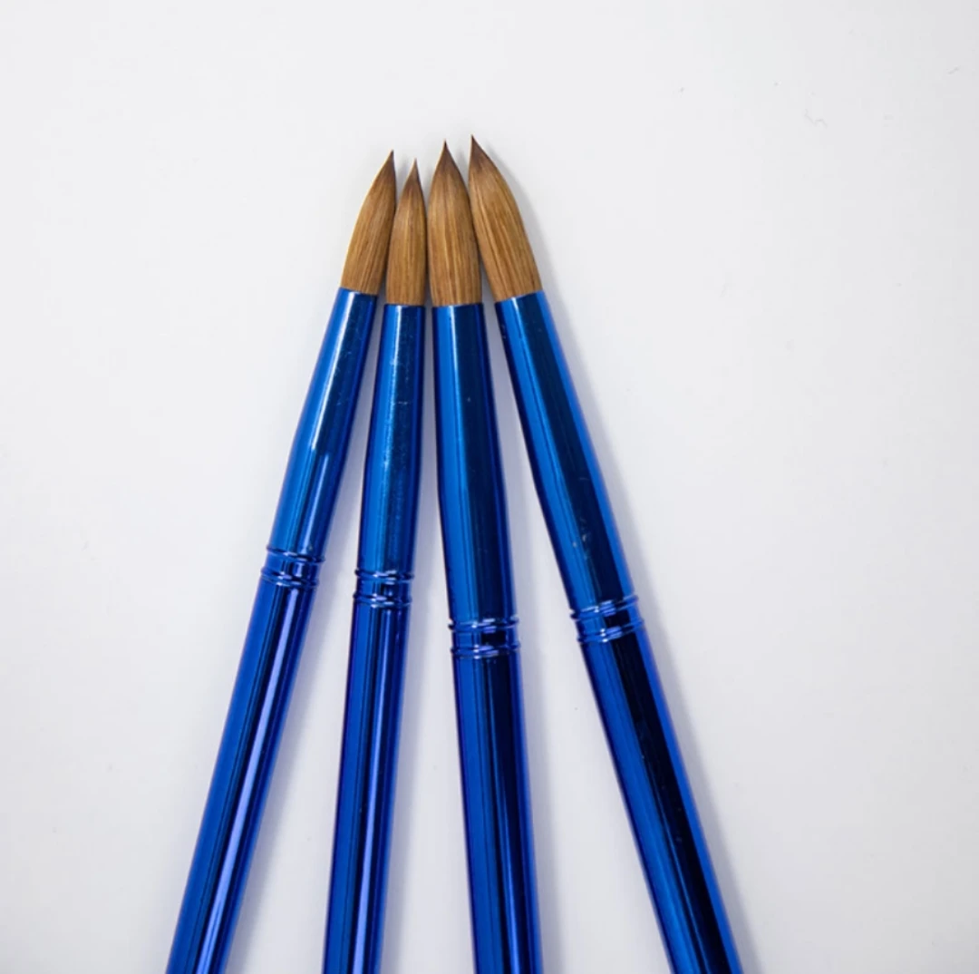 Commercio all'ingrosso all'ingrosso popolare Nail air Brush della fabbrica all'ingrosso manico in legno 100% puro Kolinsy capelli Nail Brush Sest Nail Art Brush