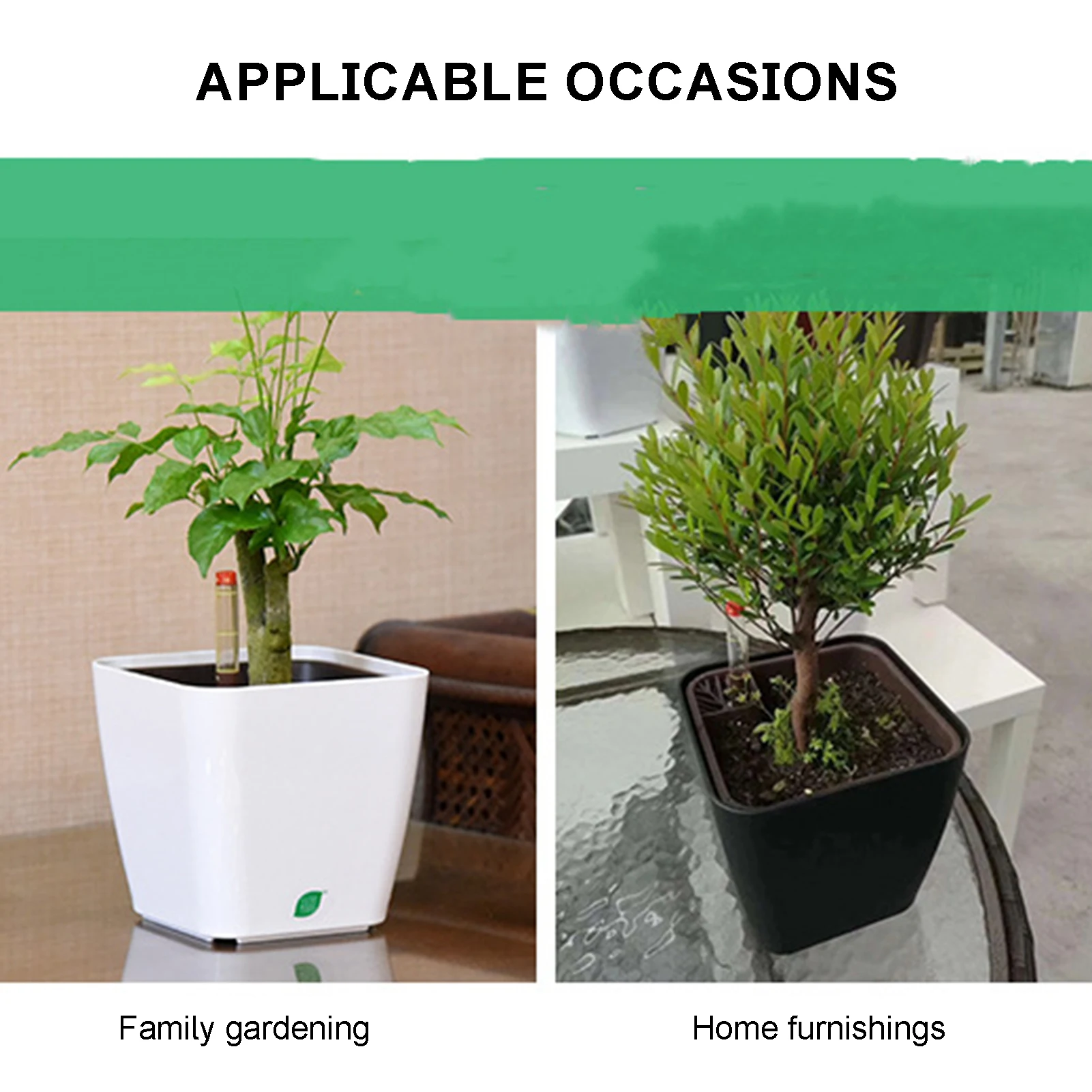 Hydroponischer, selbstabsorbierender Wasser-Blumentopf, moderner, selbstbewässernder Blumentopf für Zuhause, Geschenk für Gartenbegeisterte, Liebhaber Image