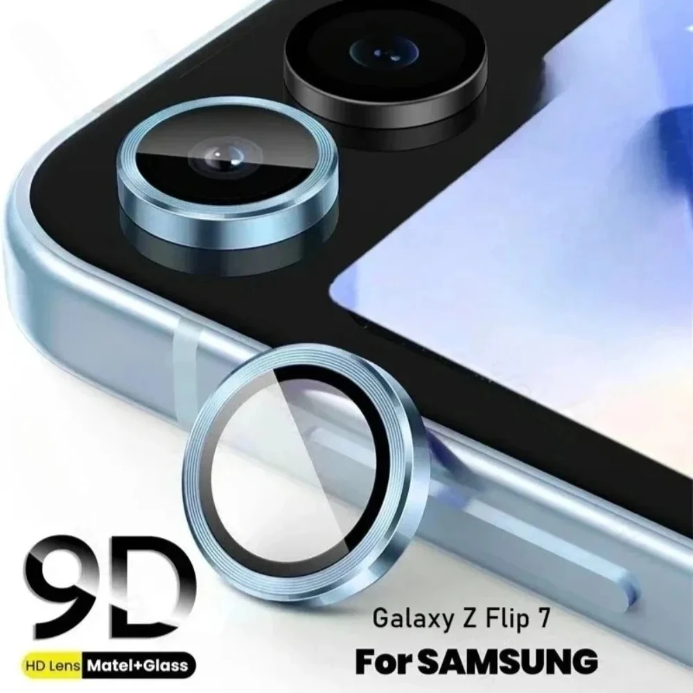 1 Set Ultra HD Metall Ring Kamera Schutz Film Für Samsung Galaxy Z Flip 7 6 5 4 Anti-Scratch gehärtetem Glas Objektiv Kappe Zubehör Image