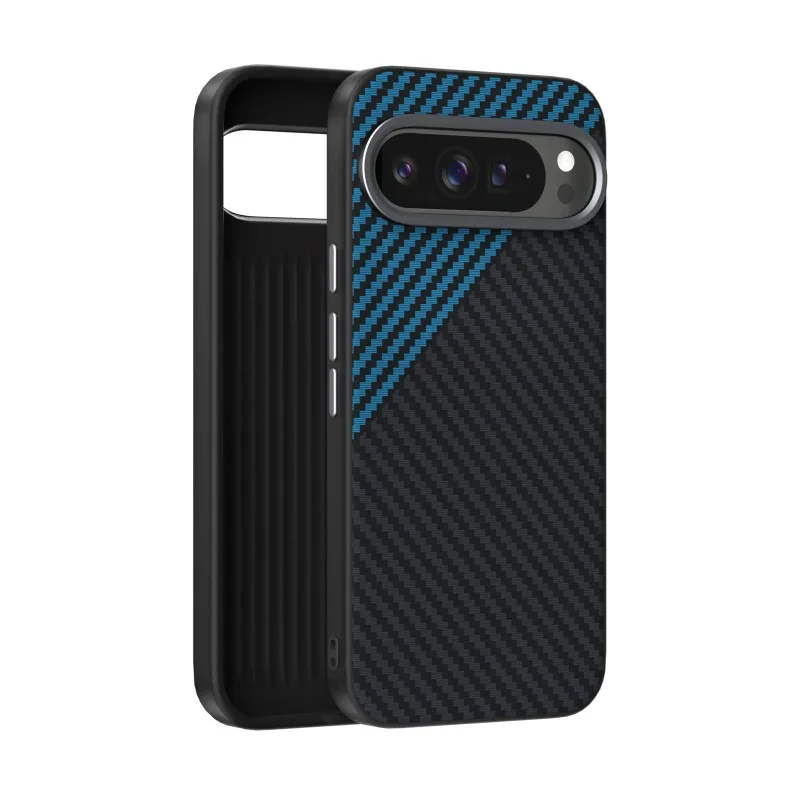 Business Carbon Fiber Texture Magnetic Slim Cases für Google Pixel 10 9 Pro XL Hautgefühl Anti-Drop Wireless Charging Phone Cover Image