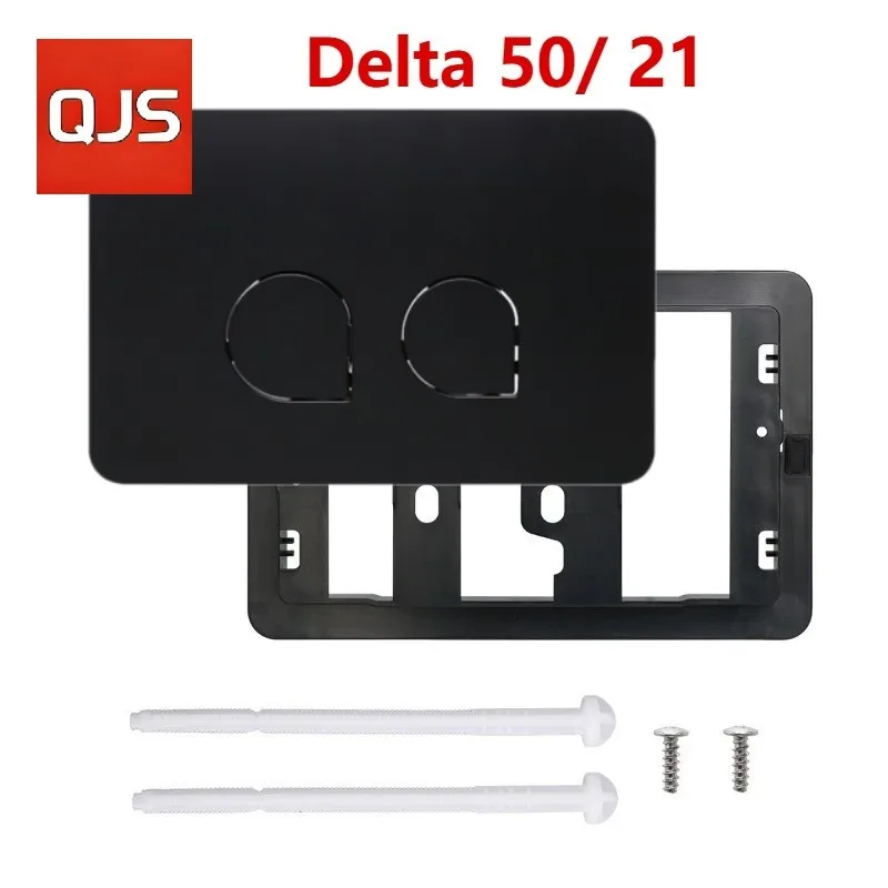 Delta 50 Betätigungsplatte für Geberit DELTA 21 Serie Unterputz-Spülkasten, Unterputz-Wassertank-Panel, WC-Knopf Schwarz
