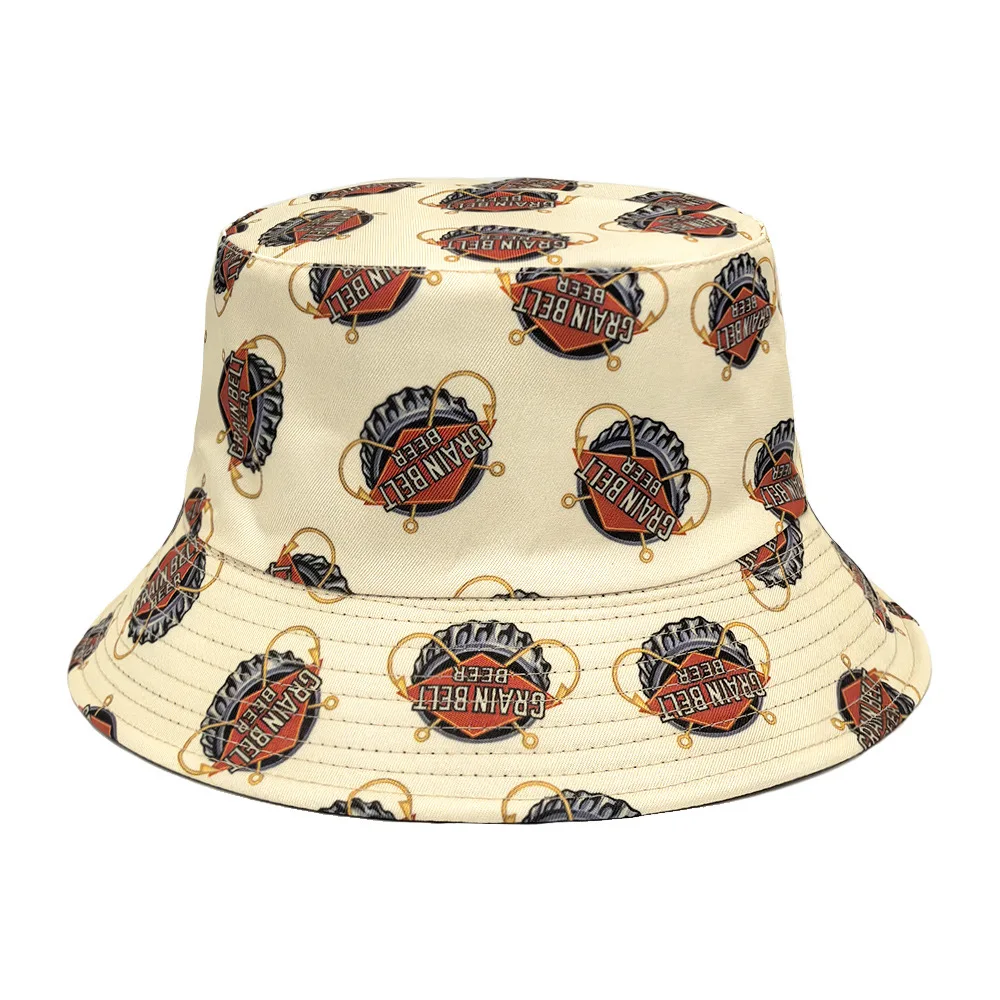 Modischer Bedruckter Bucket Hat für Damen und Herren Sommer Sonnenhut Outdoor Sonnenschutz Fischerhüte Weiblicher Wendbarer Dekorativer Panama Hip-Hop Hut