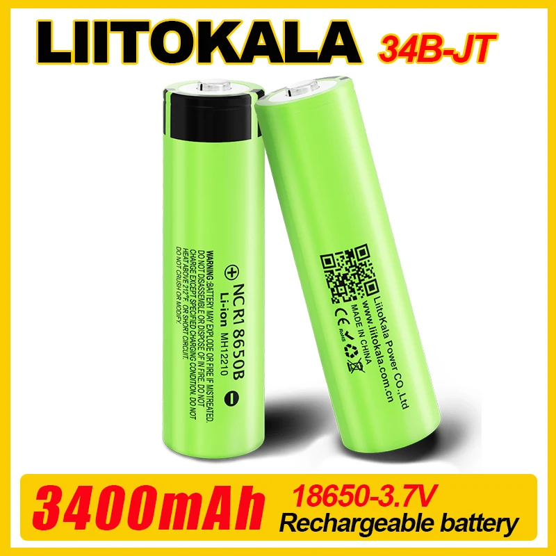 1-10PCS LiitoKala 34B-JT 3500mAh NCR18650B 3,7 V 3400 mAh 18650 Lithium-Akku Taschenlampenbatterien Image