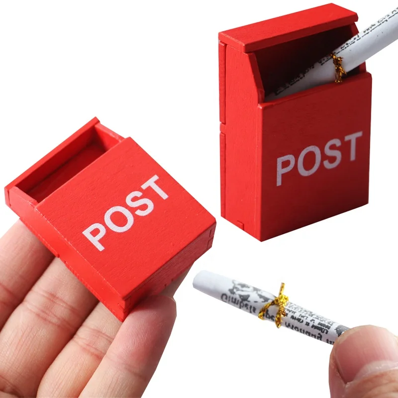 Mini Cassetta Postale in Miniatura per Accessori Casa delle Bambole Set di Cassetta delle Lettere e Giornale in Miniatura Ornamenti Fai-da-Te
