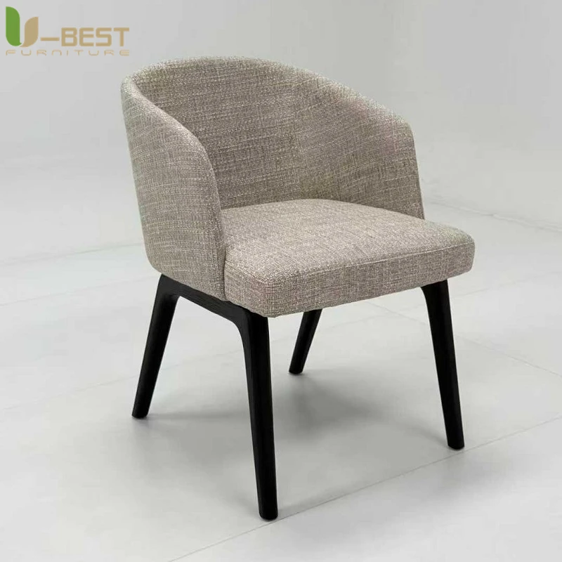 Sedia da Pranzo di Design U-best in Tessuto Nero con Struttura in Metallo Sedia Imbottita di Lusso per Hotel Ristoranti Matrimoni Casa e Ufficio