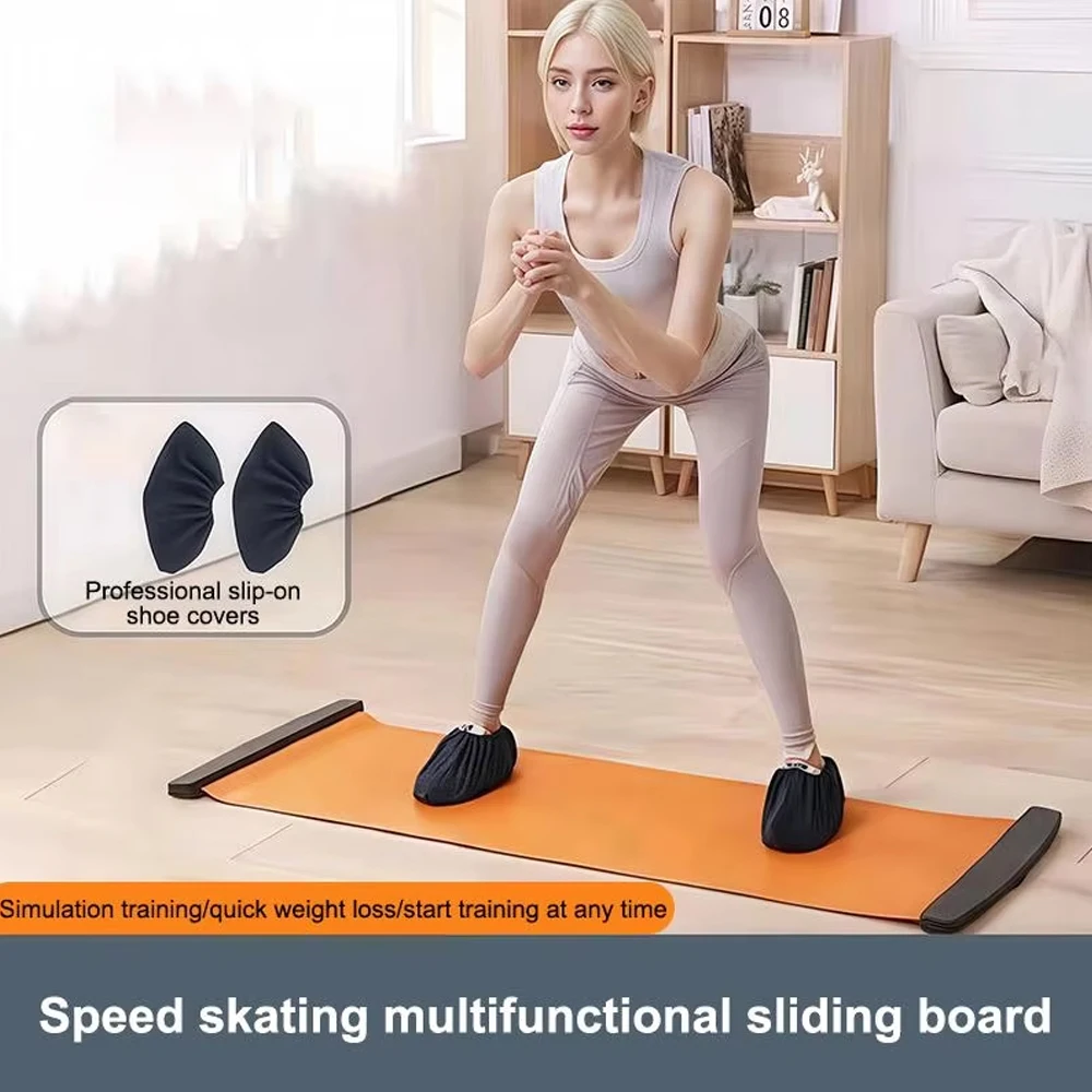 Yoga Sliding Mat 140cm/180cm/200cm Fitness Glide Plate Core Training Board for Roller Skating Leg Exercise Fitness Equipment