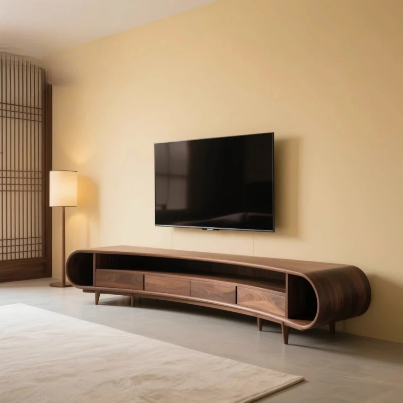 Meuble TV vintage marron unique, meuble TV moderne en chêne massif de luxe, meuble TV classique en bois, meuble TV pour salon, Fernseher Tisch