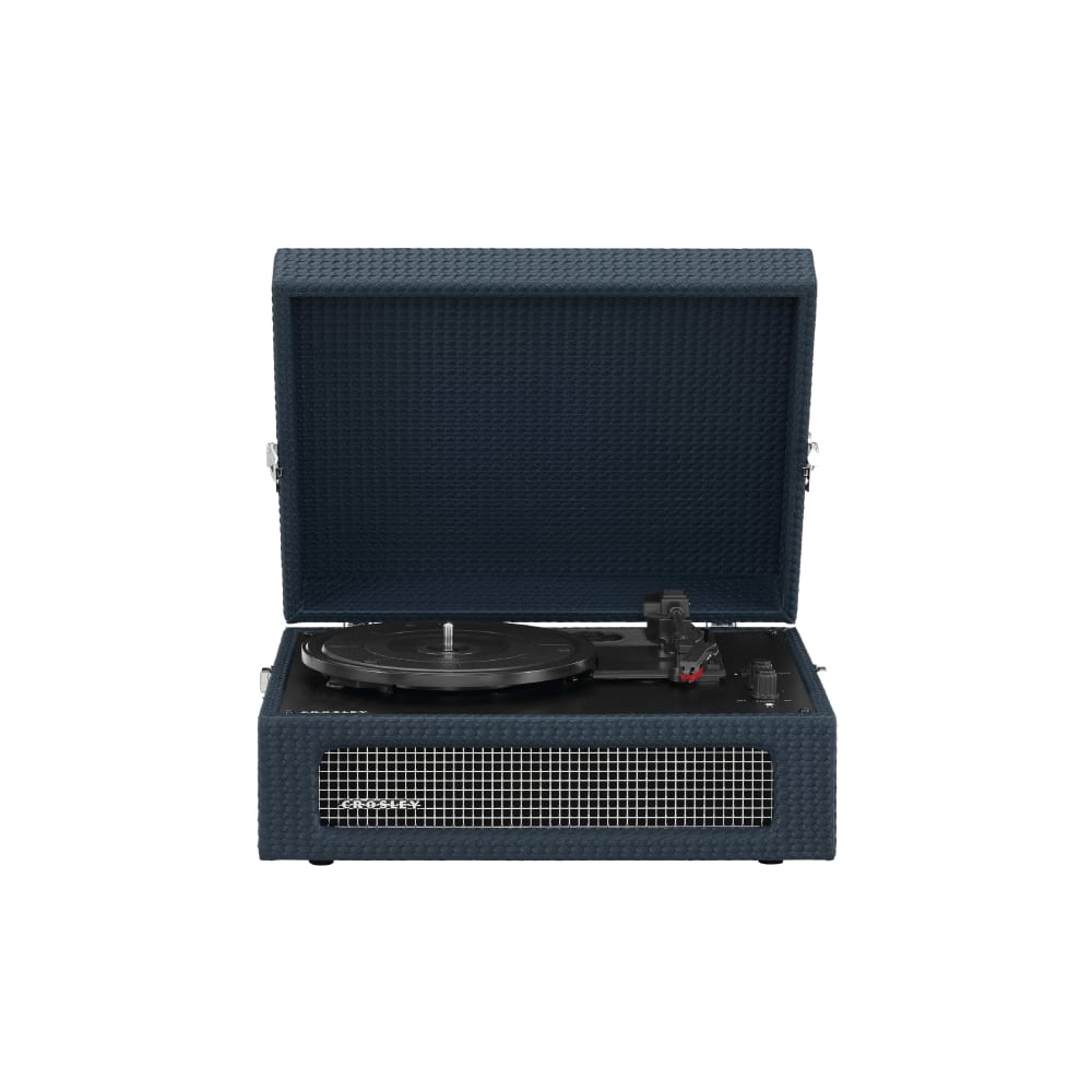 Giradischi portatile con Bluetooth blu marino