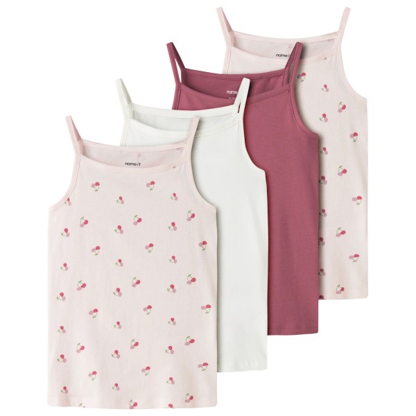 Name it - Kid's NKFStrap Top AOP 4-Pack - Top Gr 104 weiß