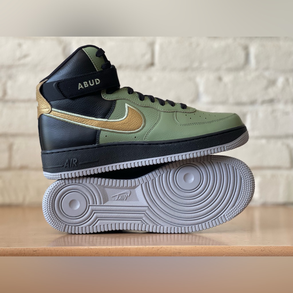 Nike Shoes | Nike Air Force 1 Mid Nike By You Black Green Women Size 11.5 / Men 10 Hf0660-900 | Color: Black/Green | Size: 11.5