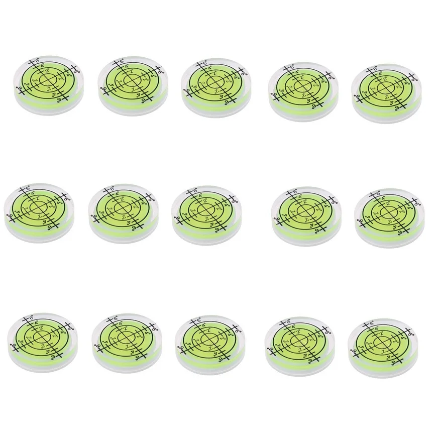 15 pièces 32mm pour bulle degré marque niveau rond circulaire compteur de mesure outils à main outil accessoires outils professionnels
