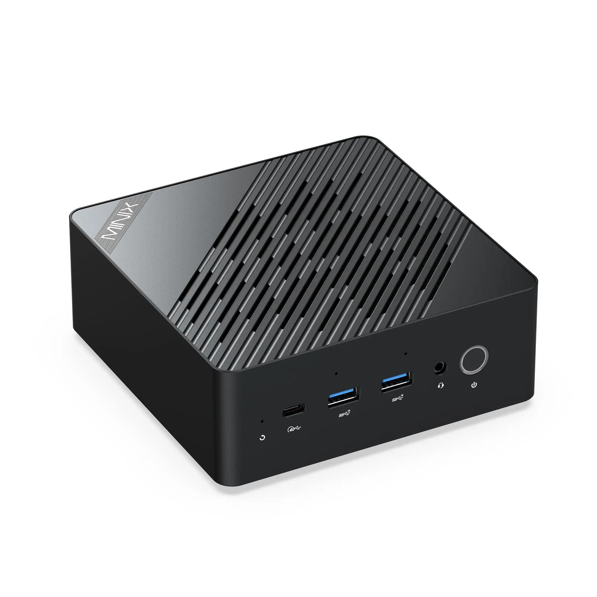 Mini PC MINIX ER937-AI, AMD Ryzen AI 9 HX 370 (80TOPS), Radeon 890M, 32 Go DDR5/ 1 To SSD PCIe 4.0/ Verrouillage par empreinte digitale Mini PC de jeu/ Wi-Fi 7/ Double LAN 2.5G/ Affichage Quad 8K pour