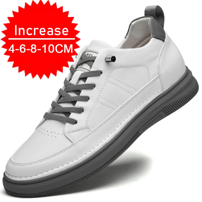 Casual Männer Aufzug Schuhe Höhe Erhöhen Schuhe für Männer Höhe Erhöhen Weiße Schuhe Schwarze Schuhe 6/8CM hohe Schuhe Lift Turnschuhe
