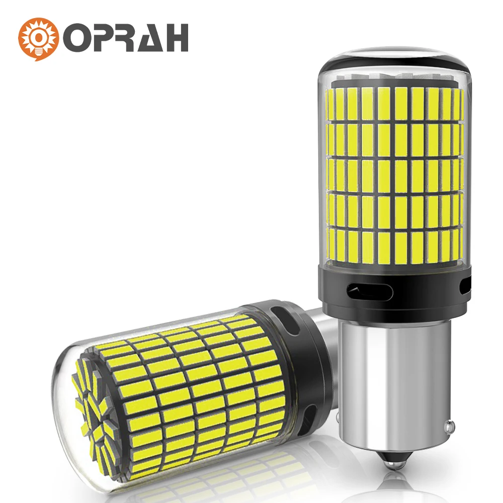 1Pc 4014 150SMD 1156 BA15S P21W BAU15S PY21W 7440 7443 1157 BAY15D P21/5W 3157 Lampadine a LED CanBus Freno Indicatore di direzione retromarcia Luce