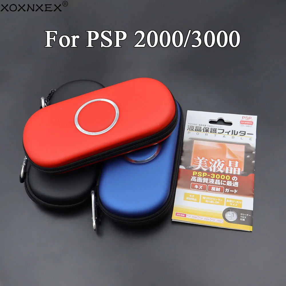 1Set für PSP 2000/3000 Spielekonsole, harte EVA-Schutzhülle, Reise-Aufbewahrungstasche mit HD-Displayschutzfolie Image