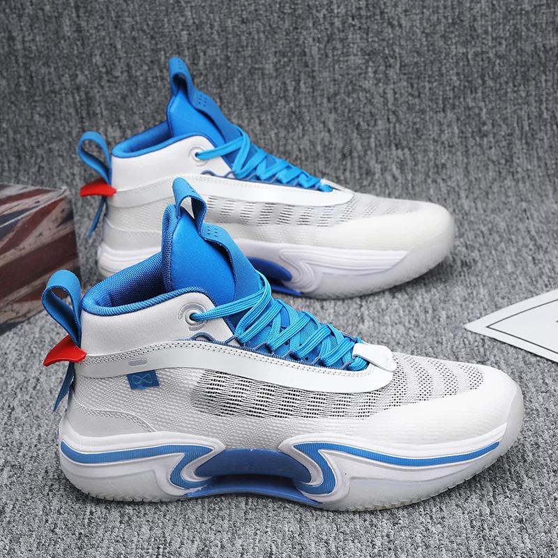Scarpe da basket da uomo Scarpe sportive da esterno in mesh traspirante 2025 Nuovi stivali da basket piatti antiscivolo con rimbalzo per uomo