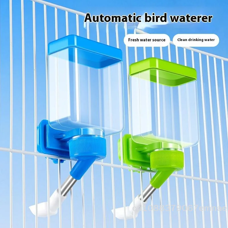[Z]Automatischer Wasserspender für Vögel, zum Aufhängen im Käfig, leicht zu reinigen, Installation, Wasserspender für Haustiere, Zubehör für Vogelkäfige Image