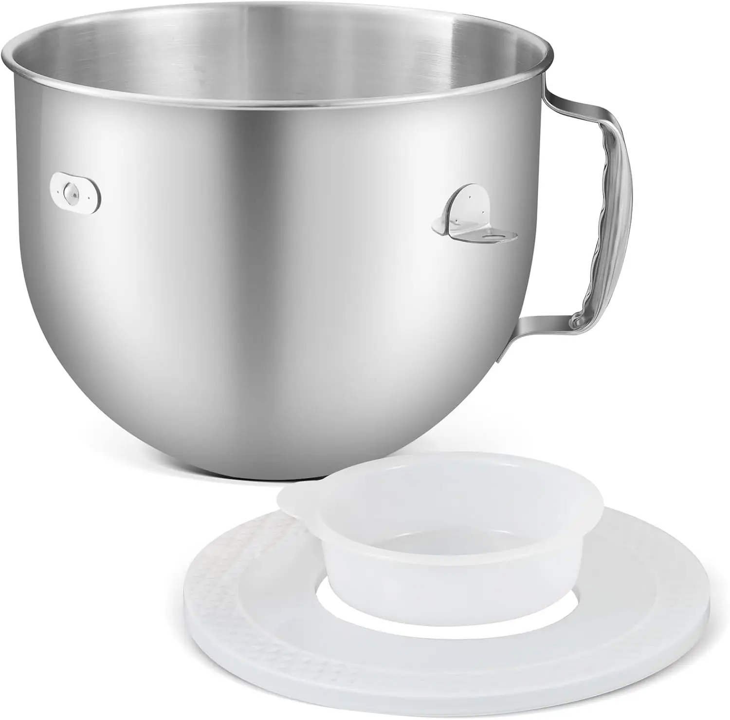 7QT Edelstahlschüssel, Deckel für KitchenAid 7 Qt Bowl-Lift-Mixer, kompatibel mit KSM70SKXXBK usw., polierter Stahl Image