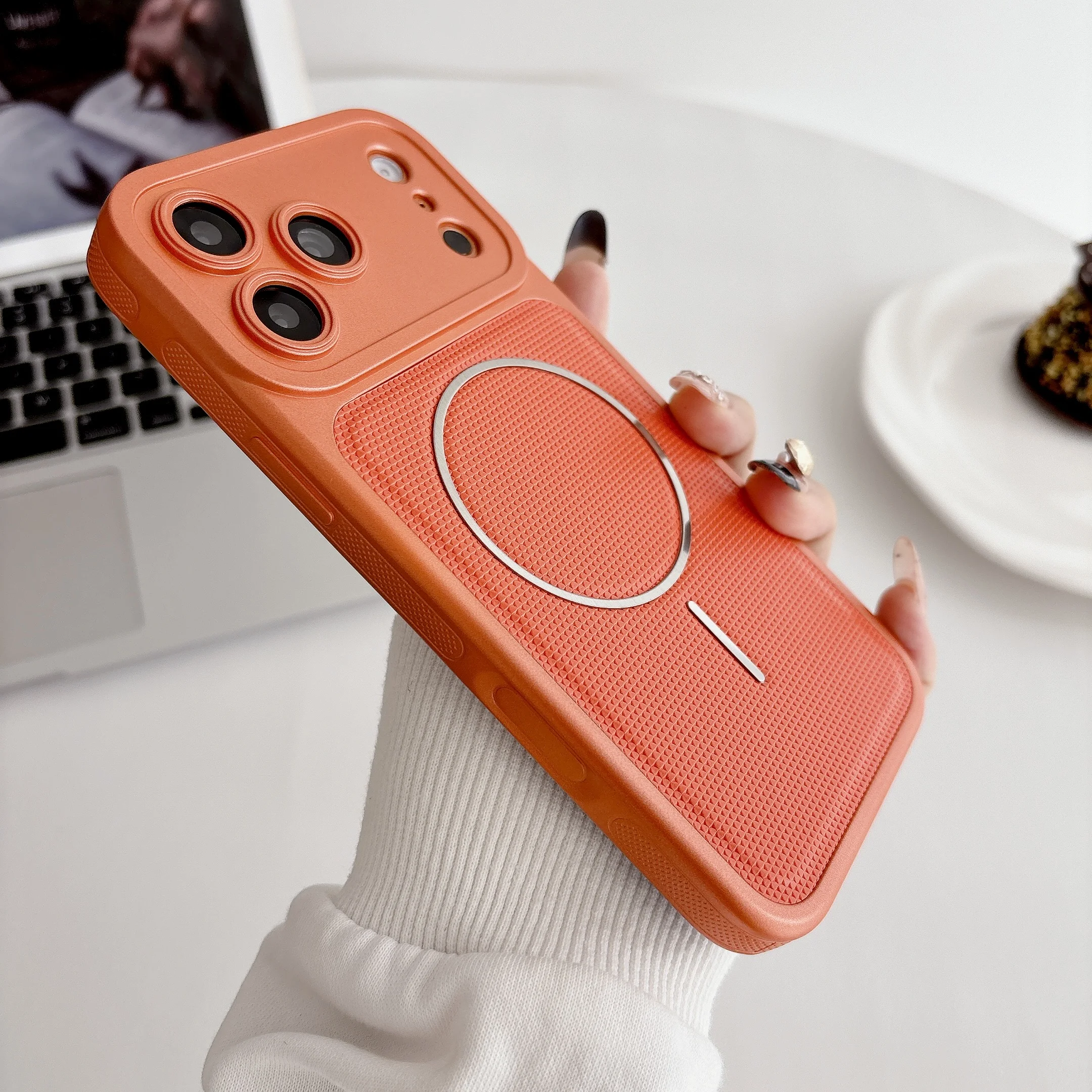 Verwandelt in die 17-Serie Hülle für iPhone 17 16 15 14 13 Pro Max Cover Magnetic für Magsafe PU-Leder Allround-Kameragehäuse Image