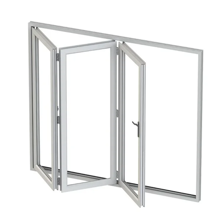 # Heiße kundenspezifische Größe Kunststoff Upvc Rahmen Glas Akkordeon Türen Falttür Design Bi Fold Türen Außen