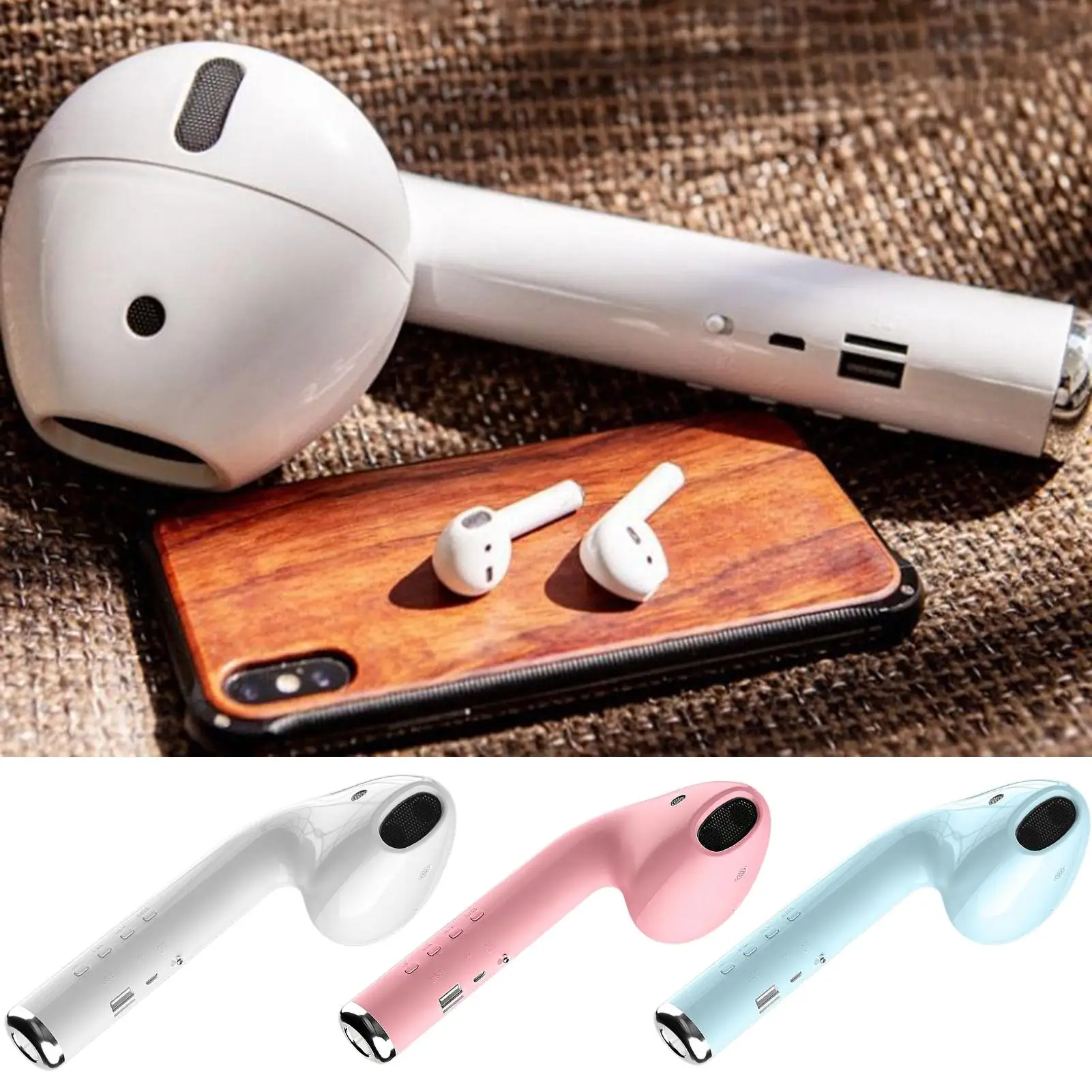 Wireless Bluetooth Audio USB Rechargeable Players Oversized Giant Bluetooth Headset Speaker For AirPod Pro Model Gift Soundbar