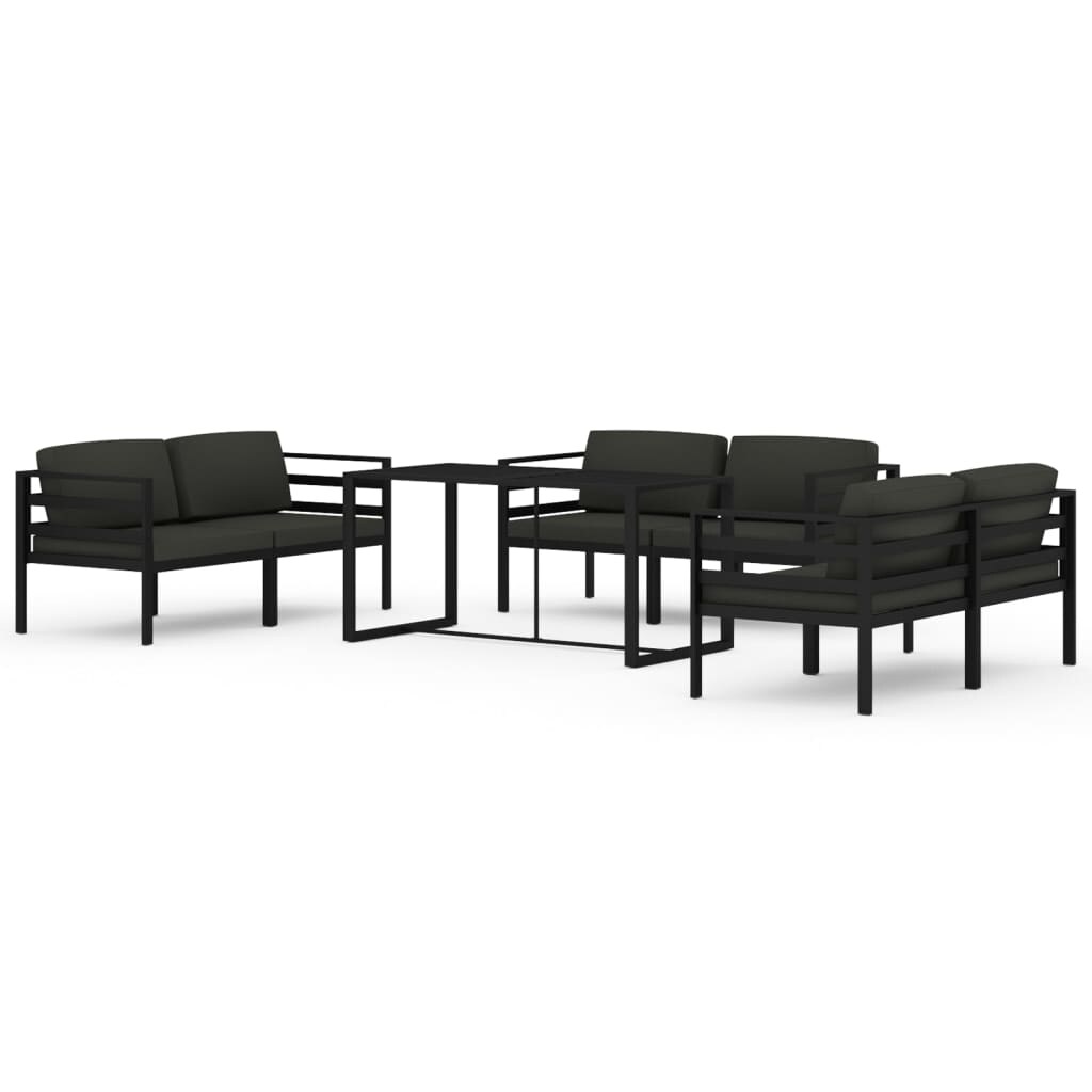 vidaXL 7-tlg. Garten-Lounge-Set mit Kissen Aluminium Anthrazit Image